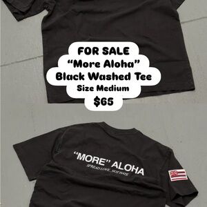 Black Washed Tee - More Aloha